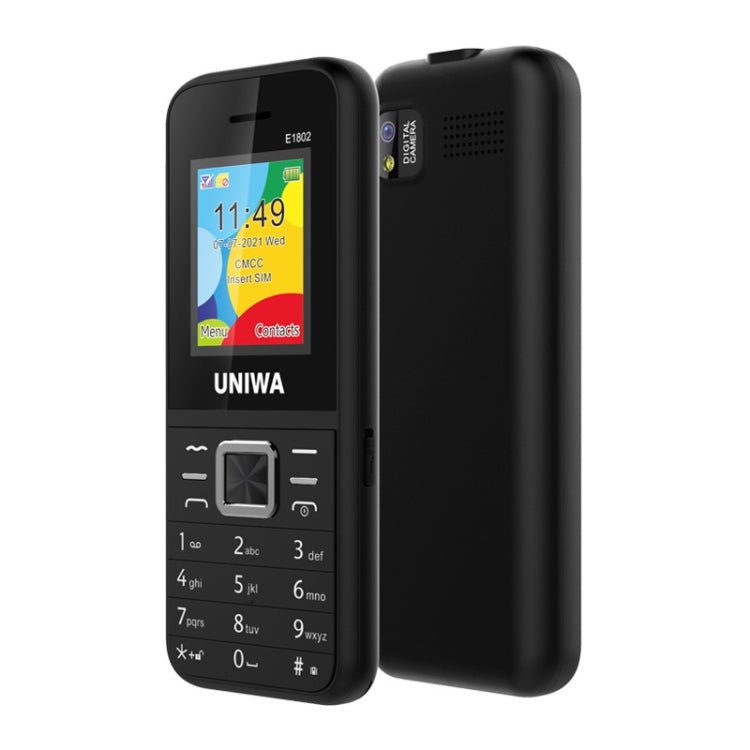 UNIWA E1802 Mobile Phone, 1.77 inch, 1800mAh Battery, SC6531DA, 21 Keys, Support Bluetooth, FM, MP3, MP4, GSM, Dual SIM(Blue) Secondary image
