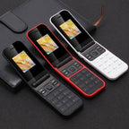 UNIWA F2720 Flip Phone, 1.77 inch, SC6531E, Support Bluetooth, FM, GSM, Dual SIM(Red) - British D'sire