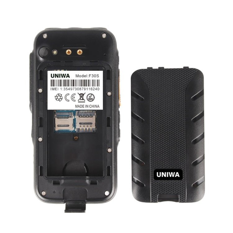 UNIWA F30S Rugged Phone, 1GB+8GB, EU Version, IP68 Waterproof Dustproof Shockproof, 4000mAh Battery, 2.8 inch Android 8.1 MTK6739 Quad Core up to 1.3GHz, Network: 4G, NFC, SOS - British D'sire