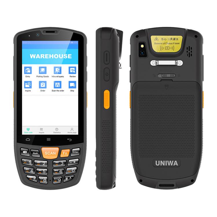 UNIWA HS006 Industrial PDA QR Code Scanner, 2GB+16GB, 4.0 inch Android 11 MediaTek MT6762 Octa Core, NFC, Network: 4G (EU Plug) - British D'sire