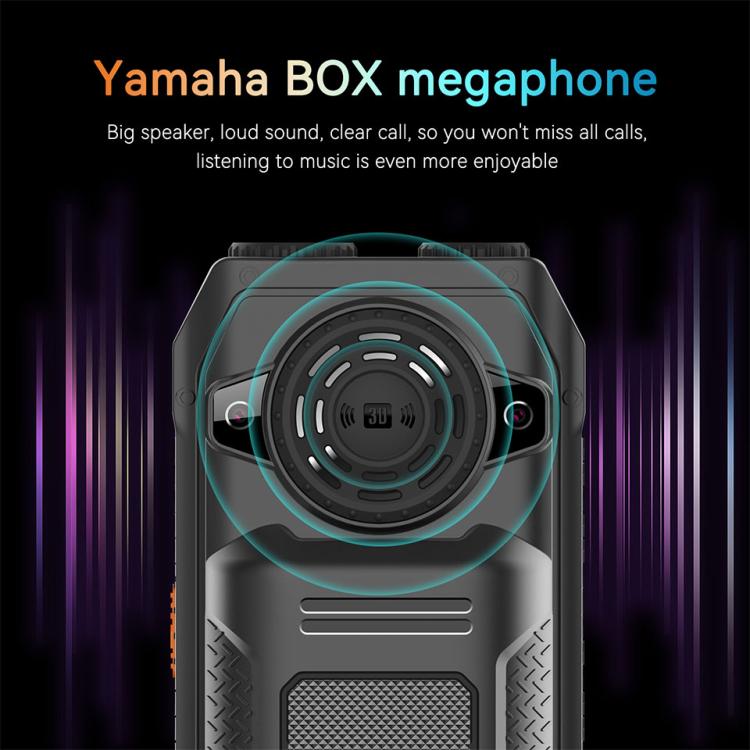 UNIWA M6000 Big Speaker Keypad Phone, 2.4 inch, Dual Flashlights, 21 Keys, SOS, FM, 4 SIM, GSM, Plug:EU Plug(Black) - British D'sire