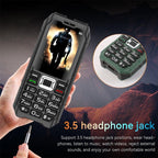 UNIWA M6000 Big Speaker Keypad Phone, 2.4 inch, Dual Flashlights, 21 Keys, SOS, FM, 4 SIM, GSM, Plug:EU Plug(Green) - British D'sire