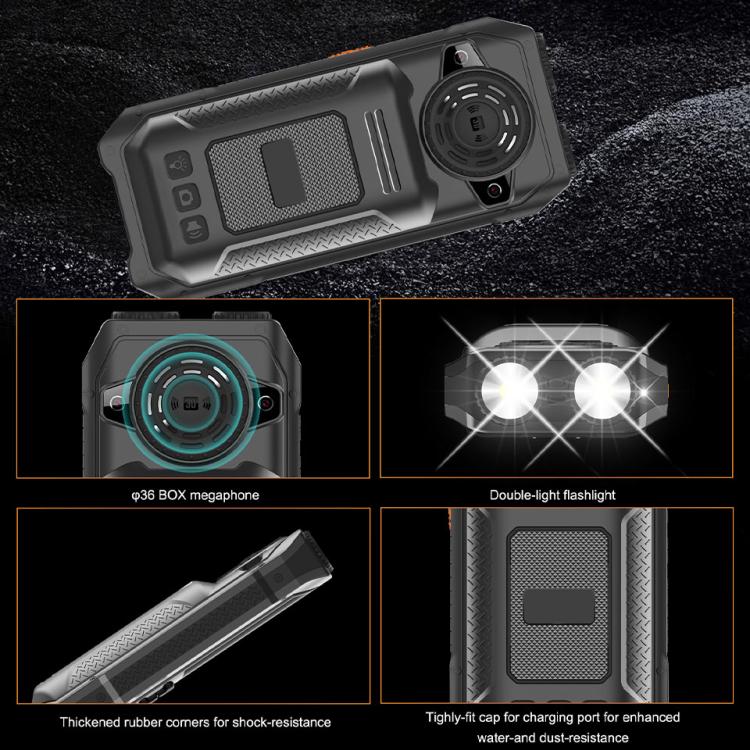 UNIWA M6000 Big Speaker Keypad Phone, 2.4 inch, Dual Flashlights, 21 Keys, SOS, FM, 4 SIM, GSM, Plug:EU Plug(Green) - British D'sire