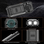 UNIWA M6000 Big Speaker Keypad Phone, 2.4 inch, Dual Flashlights, 21 Keys, SOS, FM, 4 SIM, GSM, Plug:US Plug(Green) - British D'sire