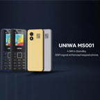 UNIWA MS001 Keypad Phone, 1.77 inch Spreadtrum SC6531CA, Network: 2G, 4 SIM 4 Standby, 21 Keys, Plug:UK Plug(Black) - British D'sire