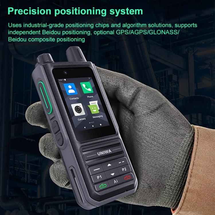 UNIWA NR120 PoC Walkie - Talkie Rugged Phone, 3GB+32GB, 2.4 inch Android 13 Unisoc T158 Octa Core, Network: 5G, NFC, SOS, Plug:EU Plug(Black) - British D'sire