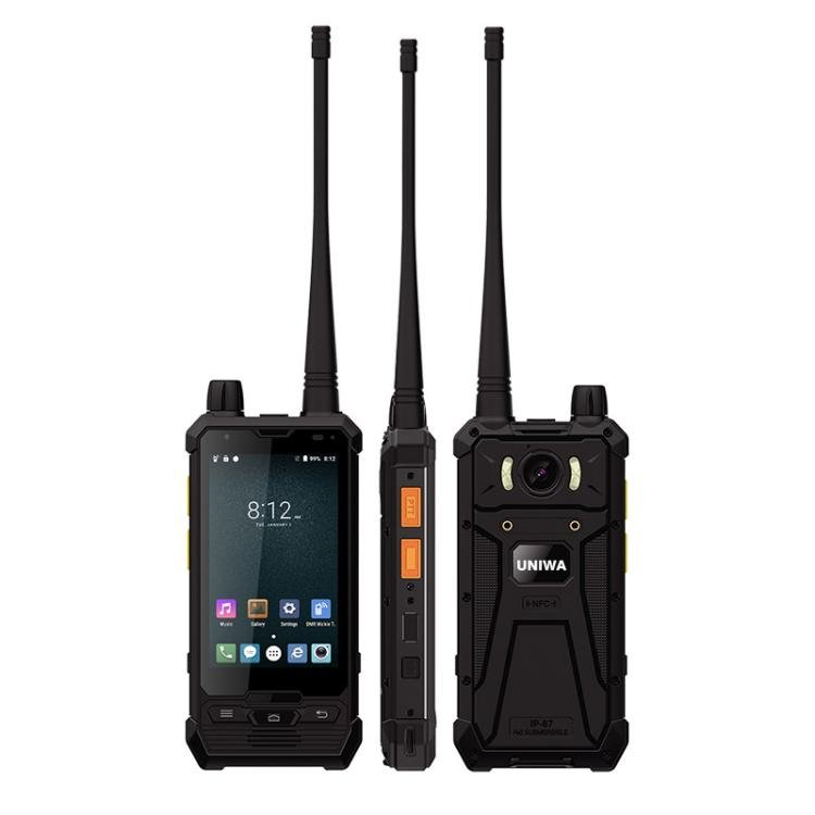 UNIWA P2 Plus UHF Walkie - Talkie Rugged Phone, 3GB+32GB, 4.0 inch Android 9.0 Mediatek MT6762 Octa Core, Network: 4G, NFC, Plug:EU Plug(Black) - British D'sire