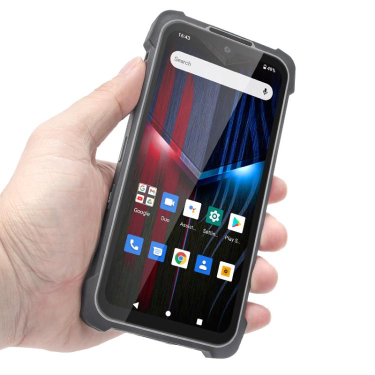 UNIWA P551 Handheld PDA Rugged Phone, 4GB+64GB, 5.5 inch Android 11 Mediatek MT6765 Helio P35 Octa Core, Network: 4G, Plug:AU Plug(Grey) - British D'sire