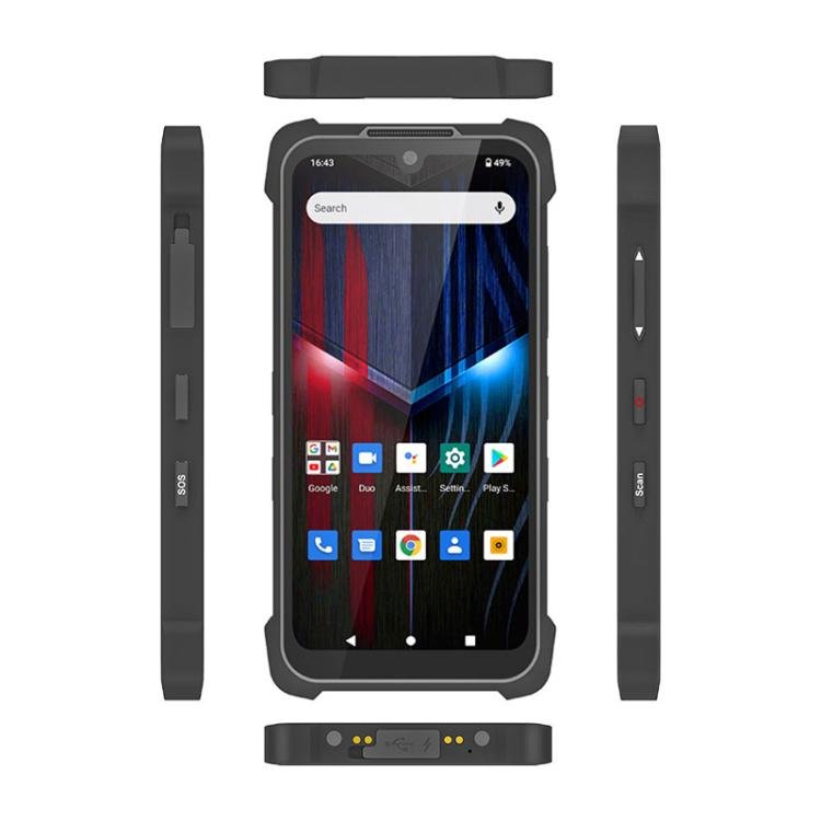 UNIWA P551 Handheld PDA Rugged Phone, 4GB+64GB, 5.5 inch Android 11 Mediatek MT6765 Helio P35 Octa Core, Network: 4G, Plug:AU Plug(Grey) - British D'sire