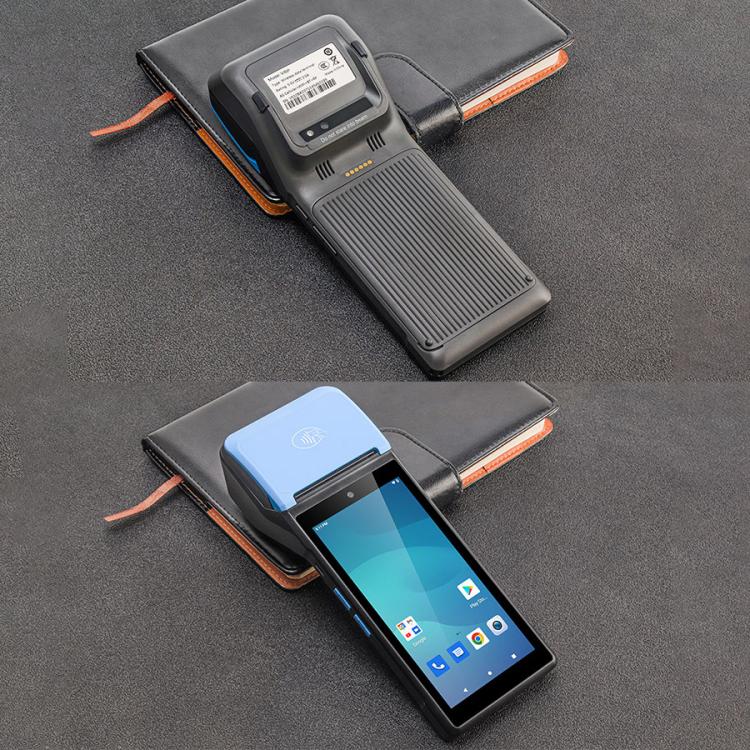 UNIWA V6P Thermal Label Printer Handheld PDA, 2GB+16GB, 5.45 inch Android 12 Mediatek MT6761 Quad Core, NFC, Network: 4G, Plug:US Plug(Black Blue) - British D'sire