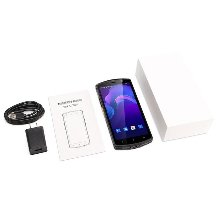 UNIWA V7S PDA Barcode Scanner Rugged Phone, 4GB+64GB, 5.7 inch Android 12 Mediatek MT6762 Octa Core, NFC, Network: 4G, Plug:AU Plug(Black) - British D'sire
