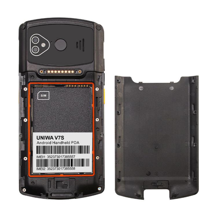 UNIWA V7S PDA Barcode Scanner Rugged Phone, 4GB+64GB, 5.7 inch Android 12 Mediatek MT6762 Octa Core, NFC, Network: 4G, Plug:UK Plug(Black) - British D'sire
