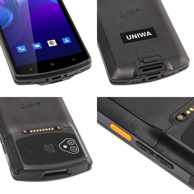 UNIWA V7S PDA Barcode Scanner Rugged Phone, 4GB+64GB, 5.7 inch Android 12 Mediatek MT6762 Octa Core, NFC, Network: 4G, Plug:UK Plug(Black) - British D'sire