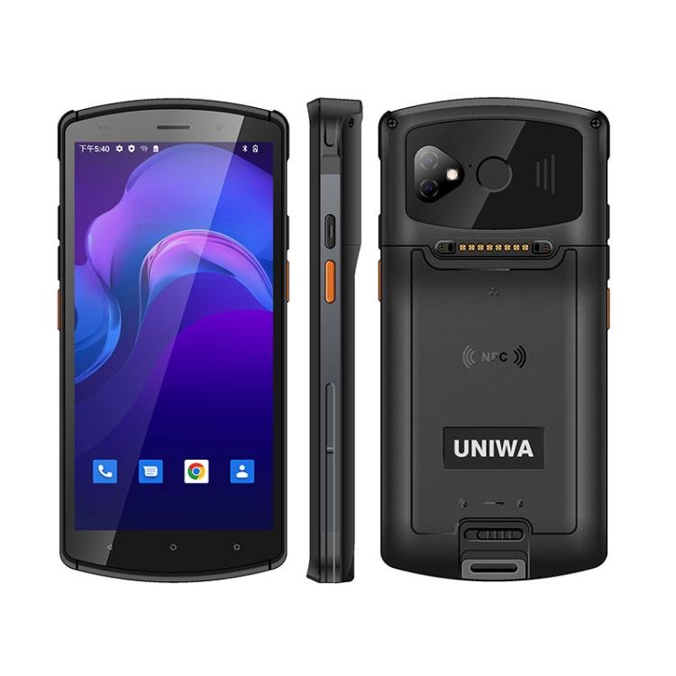 UNIWA V7S PDA Barcode Scanner Rugged Phone, 4GB+64GB, 5.7 inch Android 12 Mediatek MT6762 Octa Core, NFC, Network: 4G, Plug:UK Plug(Black) - British D'sire Main image