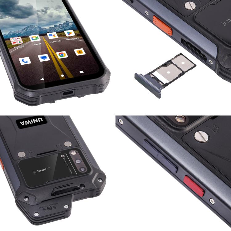 UNIWA W999 Rugged Phone, 8GB+128GB, 6.3 inch Android 13 Mediatek MT6789 Helio G99 Octa Core, NFC, Network: 4G, Plug:EU Plug(Black) - British D'sire