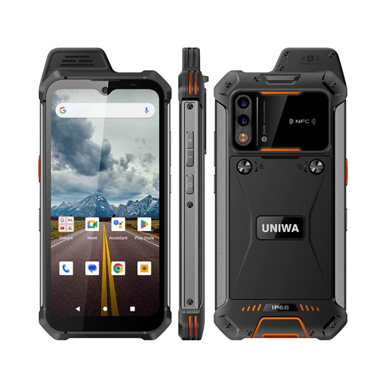 UNIWA W999 Rugged Phone, 8GB+128GB, 6.3 inch Android 13 Mediatek MT6789 Helio G99 Octa Core, NFC, Network: 4G, Plug:UK Plug(Black Orange) - British D'sire Main image