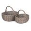 Unlined Antique Wash Wicker Bathroom Shopping Basket - Shopping Baskets - British D'sire