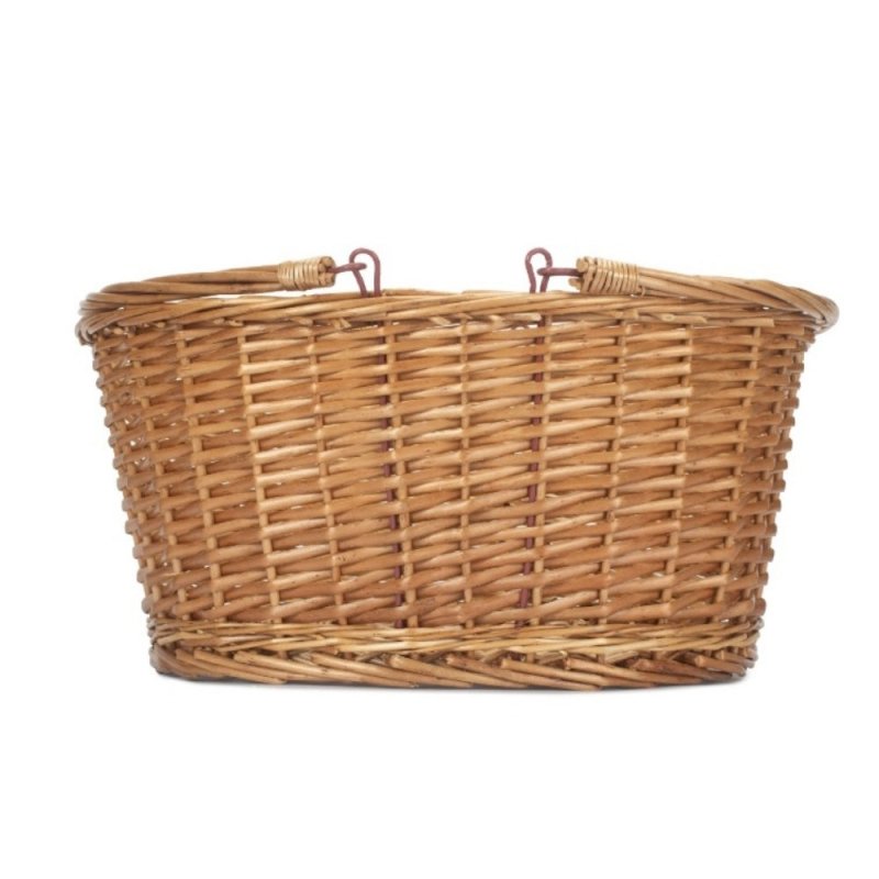 Unlined Double Steamed Wicker Shopping Basket With Swing Handles - Shopping Baskets - British D'sire