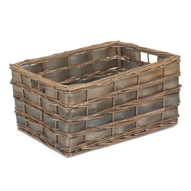Unlined Grey Scandi Storage Basket - Storage Baskets - British D'sire