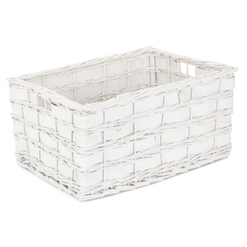 Unlined White Scandi Storage Basket - Storage Baskets - British D'sire
