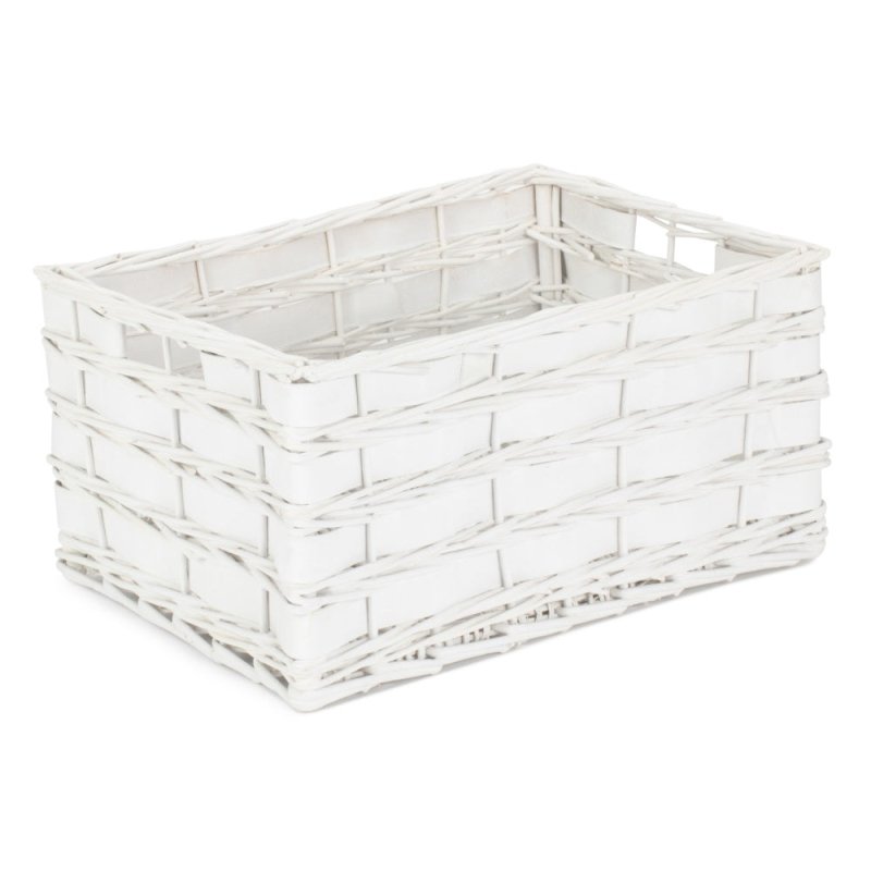 Unlined White Scandi Storage Basket - Storage Baskets - British D'sire