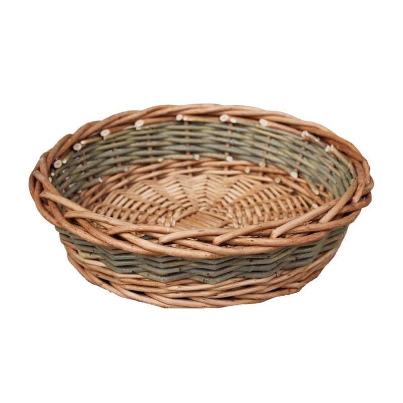 Unpeeled Willow Wicker Round Tray - Serving Tray - British D'sire
