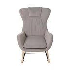 Upholstered Rocking Chair, Light Grey - Rocking Chair - British D'sire