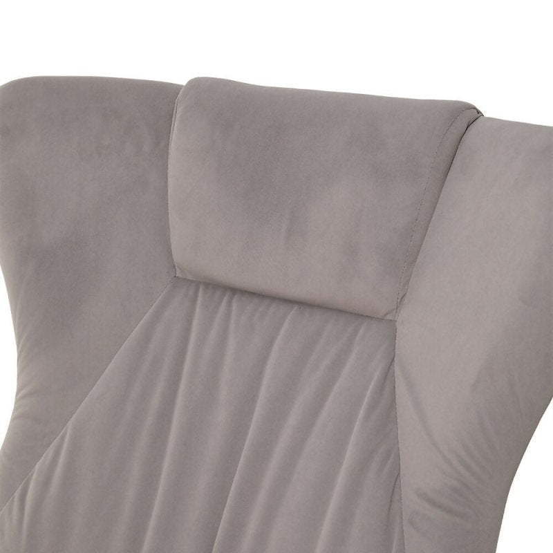 Upholstered Rocking Chair, Light Grey - Rocking Chair - British D'sire