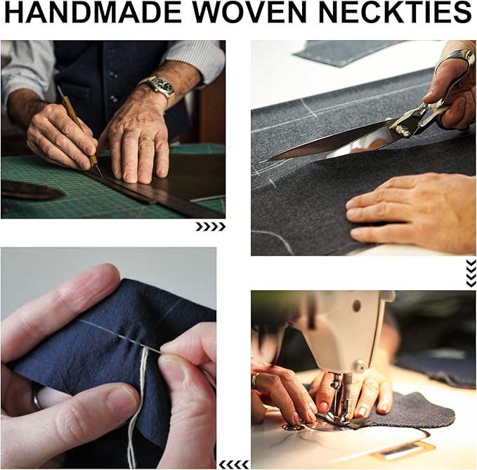 URAQT Men Ties, Classic Men's Solid Color Necktie, Premium Pure Color Skinny Necktie with Multiple Colors, Formal Necktie for Men Business Wedding Party Work Tie, 6cm Secondary image