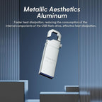 USB Stick 3.0 - 982GB, USB Flash Drive, Waterproof Memory Stick USB Drive with Keychain, Portable Metal Pen Drive for PC, Laptop, Computer and More - External Data Storage - British D'sire