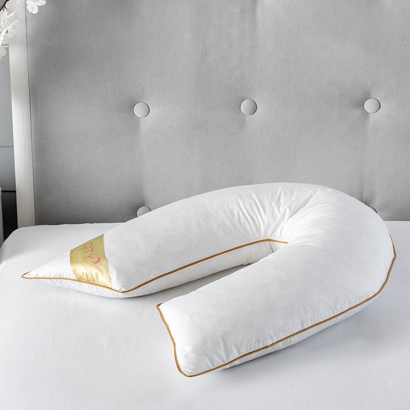 V Shape Goose Feather – Pregnancy Pillow - British D'sire Main image