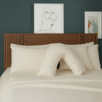 V Shape Pillowcase for Support Maternity Pillows Polycotton Easy Care - Mustard - British D'sire