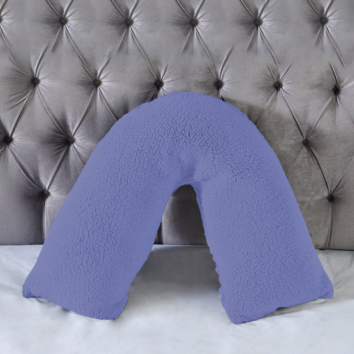 Teddy Bear Fleece Super Soft Cosy V Shape Pillowcase - White