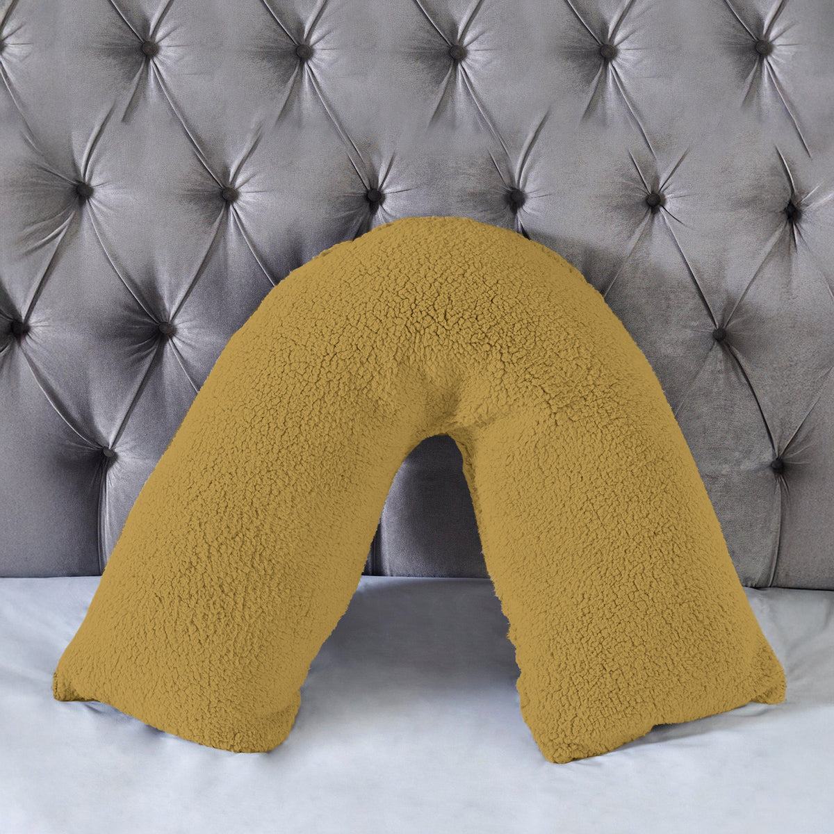 Teddy Bear Fleece Super Soft Cosy V Shape Pillowcase - Tangerine
