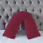 Teddy Bear Fleece Super Soft Cosy V Shape Pillowcase - Tangerine