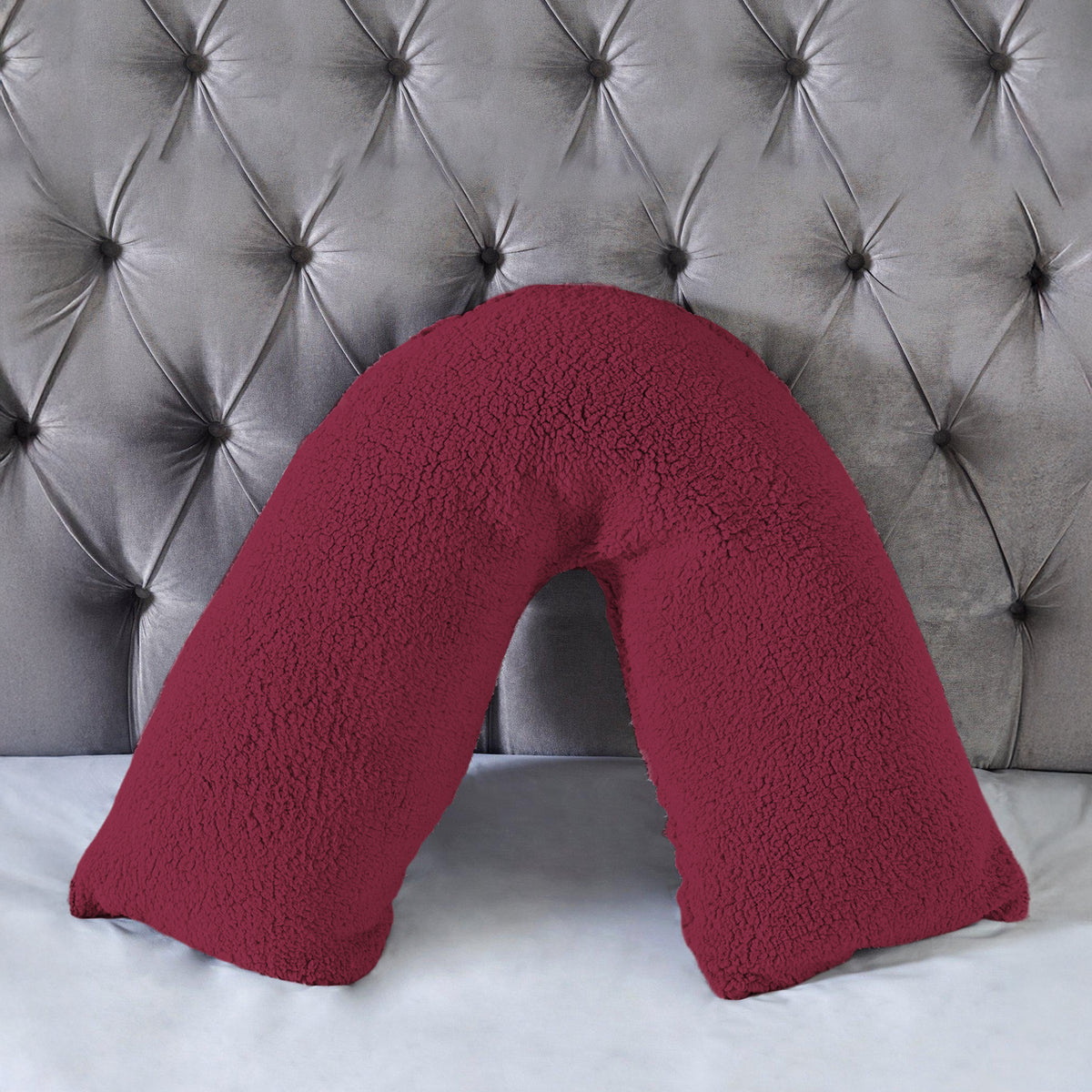 Teddy Bear Fleece Super Soft Cosy V Shape Pillowcase - Tangerine