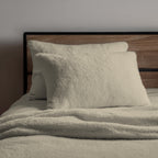 Teddy Bear Fleece Super Soft Cosy Pillow Case Pair - Beige