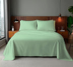 Microfibre Soft Touch Flat Sheet Plain Dyed Bed Linen - White - Single