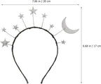 Valiclud Stars & Moon Party Headband – Silver Accent - Headbands - British D'sire