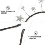 Valiclud Stars & Moon Party Headband – Silver Accent - Headbands - British D'sire