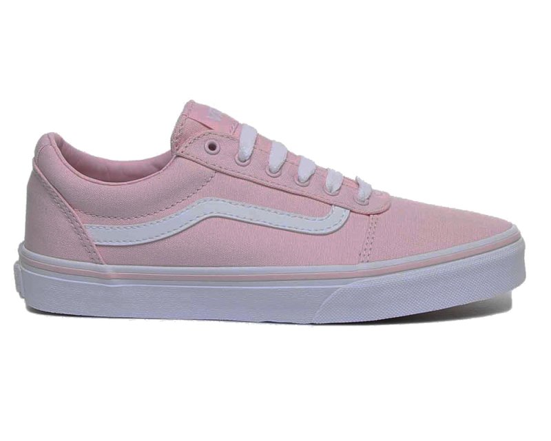 Vans Ward VN0A3TFWVUZ1 Canvas Lace Up Trainers Pink - Trainers - British D'sire
