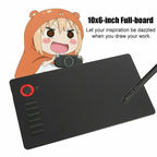 VEIKK A15 10x6 inch 5080 LPI Smart Touch Electronic Graphic Tablet, with Type - C Interface(Red) - British D'sire