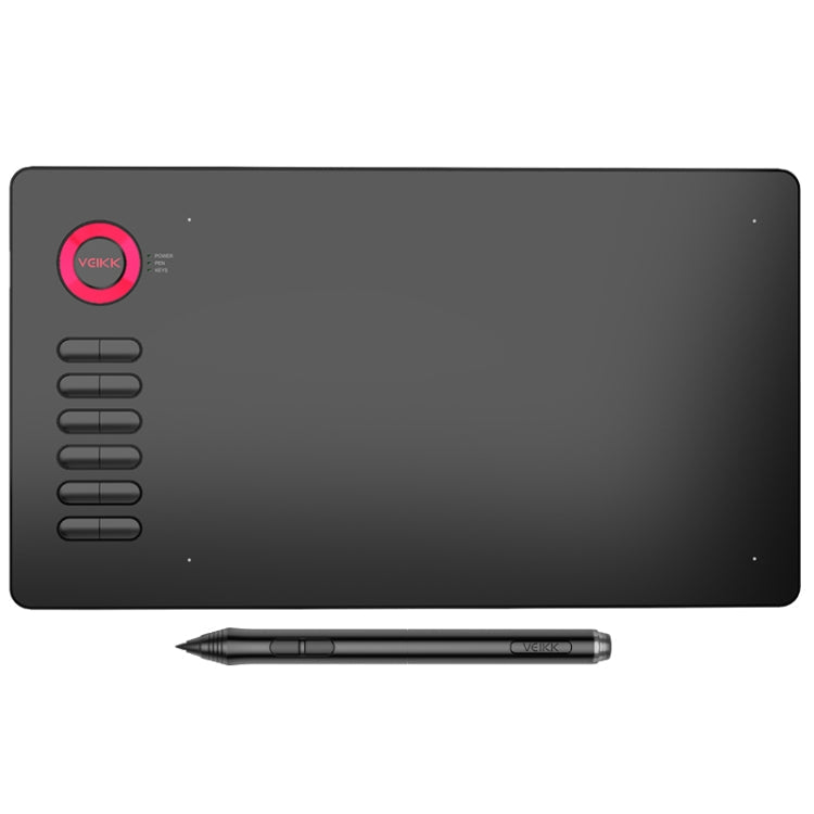 VEIKK A15 10x6 inch 5080 LPI Smart Touch Electronic Graphic Tablet, with Type - C Interface(Red) - British D'sire