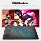 VEIKK A15 10x6 inch 5080 LPI Smart Touch Electronic Graphic Tablet, with Type - C Interface(Red) - British D'sire