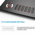 VEIKK A15 10x6 inch 5080 LPI Smart Touch Electronic Graphic Tablet, with Type - C Interface(Red) - British D'sire