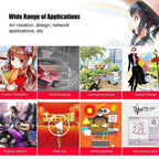 VEIKK A15 10x6 inch 5080 LPI Smart Touch Electronic Graphic Tablet, with Type - C Interface(Red) - British D'sire