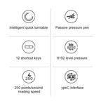 VEIKK A15PRO 10x6 inch 5080 LPI Type - C Interface Smart Touch Electronic Graphic Tablet (Blue) - British D'sire