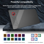 VEIKK A15PRO 10x6 inch 5080 LPI Type - C Interface Smart Touch Electronic Graphic Tablet (Grey) - British D'sire