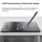 VEIKK A15PRO 10x6 inch 5080 LPI Type - C Interface Smart Touch Electronic Graphic Tablet (Grey) - British D'sire
