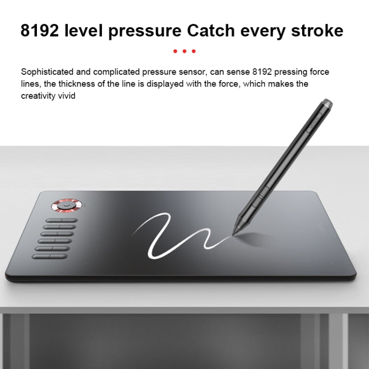 VEIKK A15PRO 10x6 inch 5080 LPI Type - C Interface Smart Touch Electronic Graphic Tablet (Grey) - British D'sire